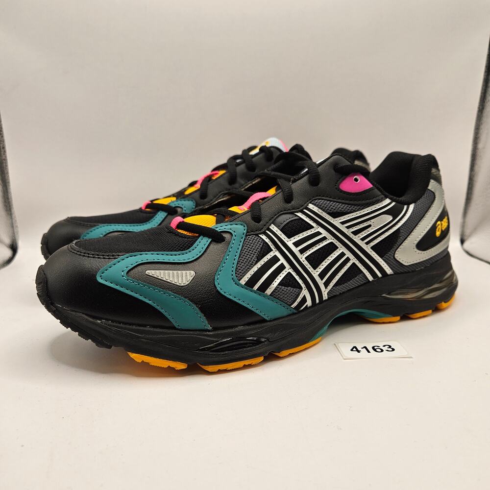 ASICS MEN'S 10.5 GEL-K1011 LOW TOP CASUAL SNEAKER BLACK PURE SILVER NWOB 1203A60